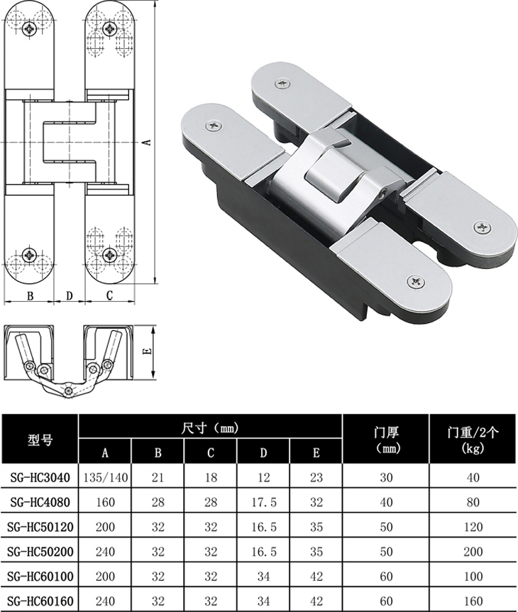 东莞神冈五金德式TECTUS相同款式可调整欧标暗门实木门合页铰链生产厂家SG-HC4080其他尺寸.jpg