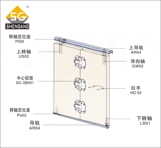 壁橱衣柜壁柜木门折叠门静音可调节门五金配件 全套